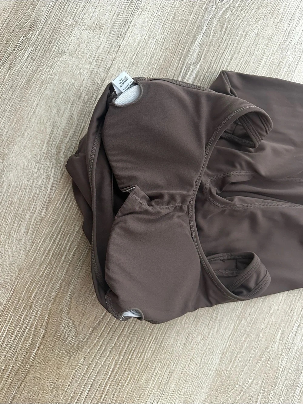 Scoop Neck Brown Stretch Jumpsuit - Women